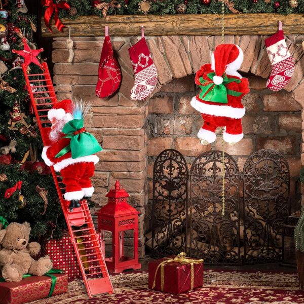 Kletternder Weihnachtsmann