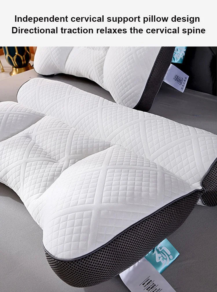 Ergonomisches Gänsedaunenkissen mit Nackenstütze