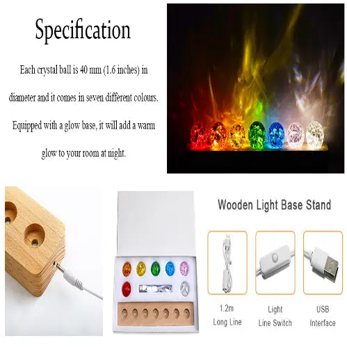 7つのチャクラの自然治癒球照明