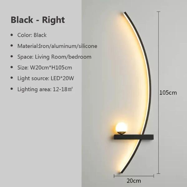 Modern LED Minimalist Bedside Arc Lamp