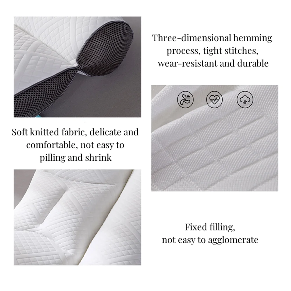 Ergonomisches Gänsedaunenkissen mit Nackenstütze