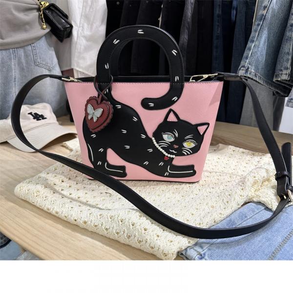 ロングテール プレミアム キャット クロスボディ ハンドバッグ