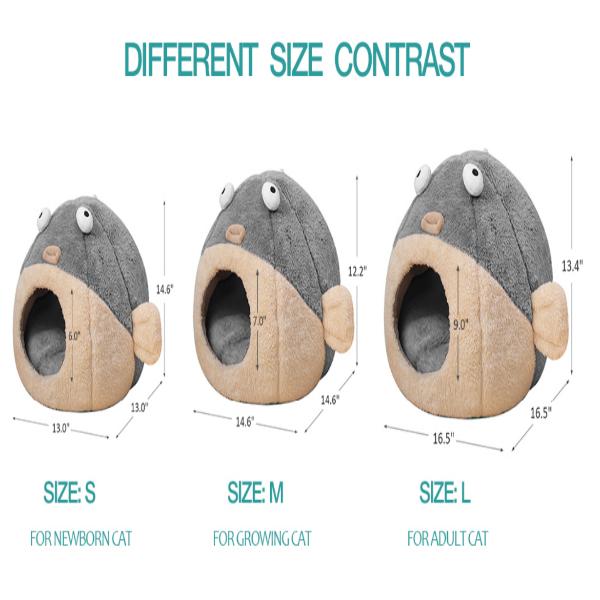 Shark, Angler & Puffer Fish Cat Bed