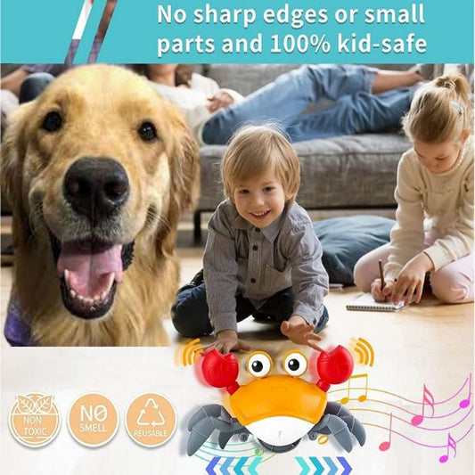 インタラクティブな這い回るカニの犬のおもちゃ