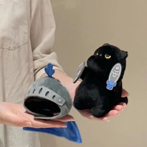 Black Cat Knight Plush Toy: Your Loyal Fantasy Companion