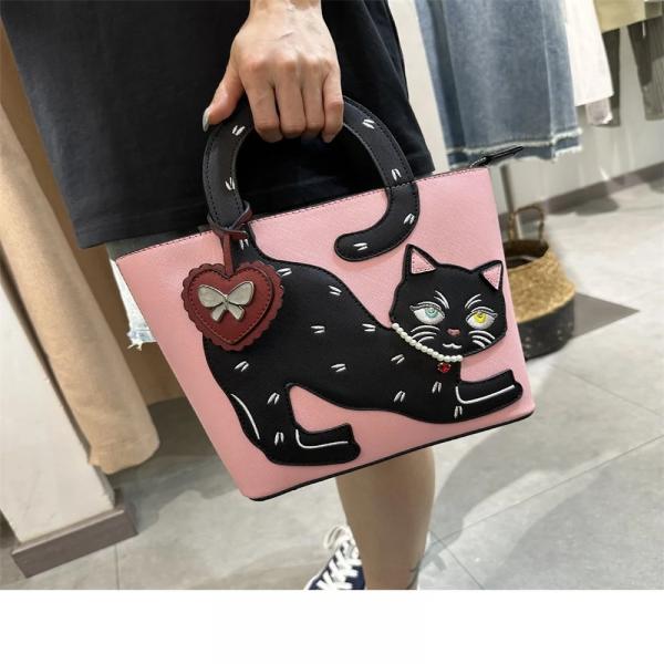 ロングテール プレミアム キャット クロスボディ ハンドバッグ