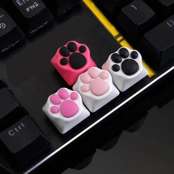 カスタム ゲーミング 猫の足跡とお尻のキーキャップ
