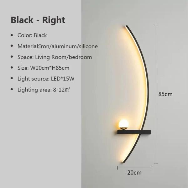 Modern LED Minimalist Bedside Arc Lamp