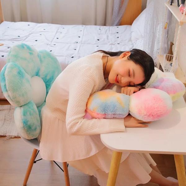 SOFA-LICIOUS Premium Flauschiges Blumen-Sofakissen