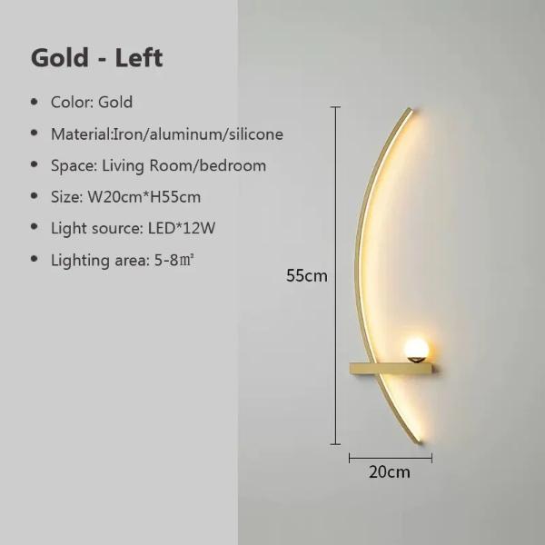 Modern LED Minimalist Bedside Arc Lamp