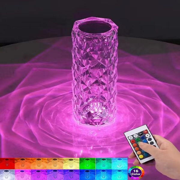 Touch Control Rose Crystal Lamp