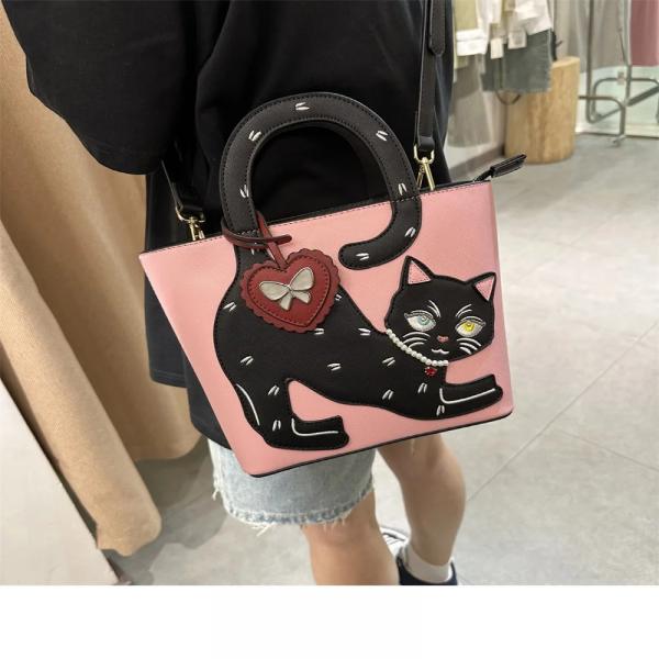 ロングテール プレミアム キャット クロスボディ ハンドバッグ