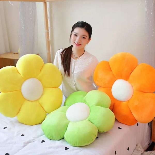 SOFA-LICIOUS Premium Flauschiges Blumen-Sofakissen