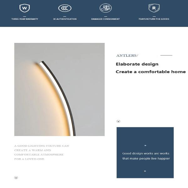 Modern LED Minimalist Bedside Arc Lamp
