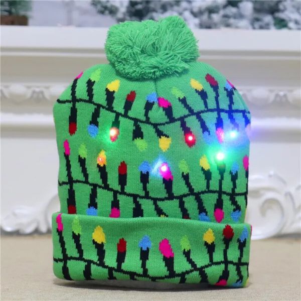 Weihnachts-LED-Bean-Strickmütze