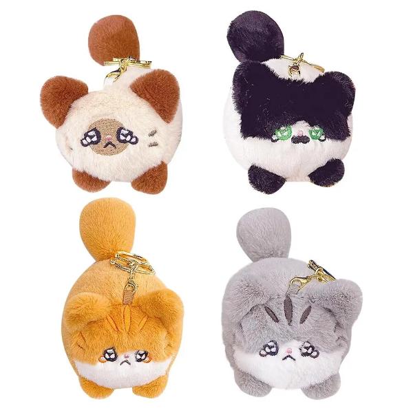 Wagging Tail Cat Plush Key Chain Bag Pendant