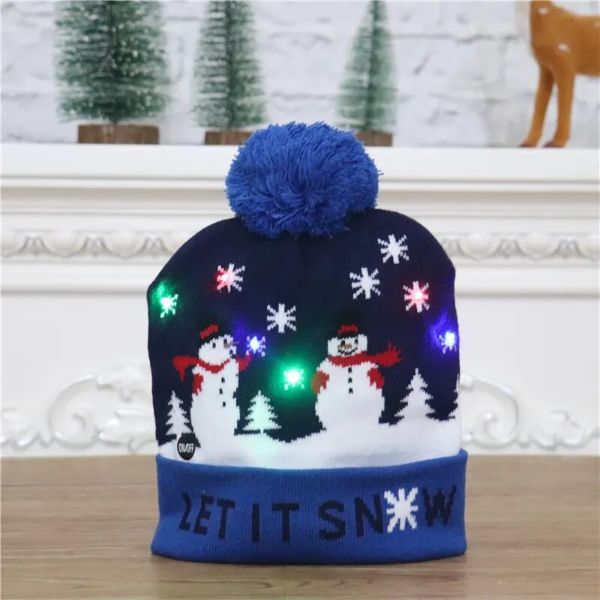 Weihnachts-LED-Bean-Strickmütze