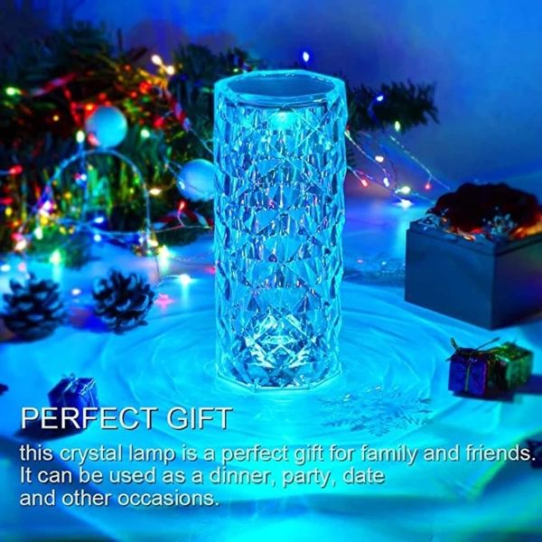 Touch Control Rose Crystal Lamp