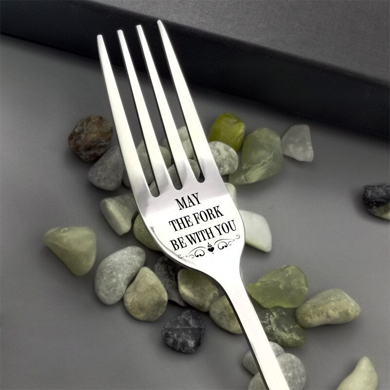 I forking Love You Engraved Fork