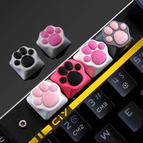 カスタム ゲーミング 猫の足跡とお尻のキーキャップ