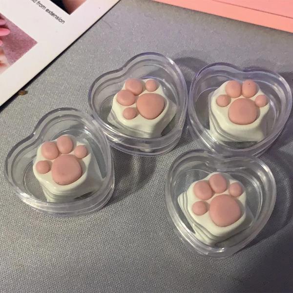 カスタム ゲーミング 猫の足跡とお尻のキーキャップ