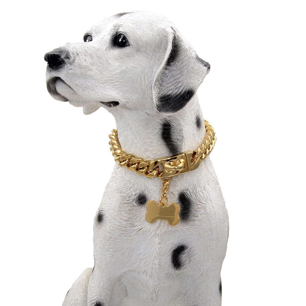 Kubanische Gliederkette aus Gold für Hunde