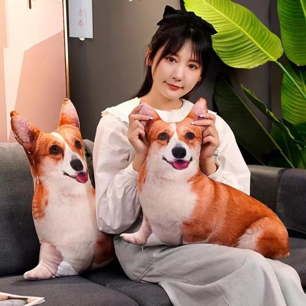 3D犬ぬいぐるみ枕