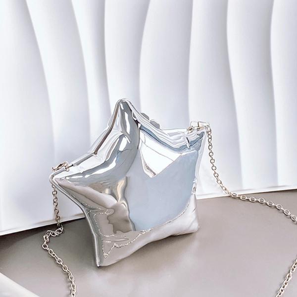 Abend-Clutch aus Acryl mit Sternballon-Motiv