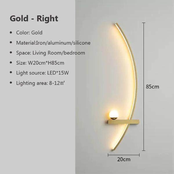 Modern LED Minimalist Bedside Arc Lamp