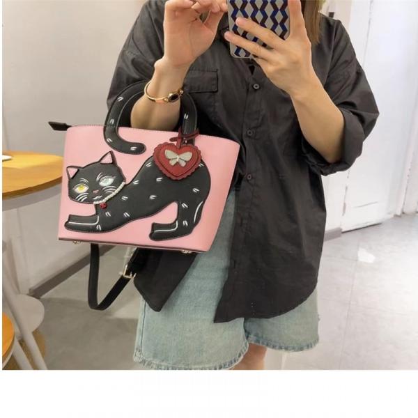 ロングテール プレミアム キャット クロスボディ ハンドバッグ