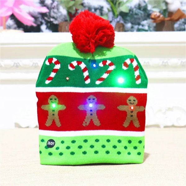 Weihnachts-LED-Bean-Strickmütze