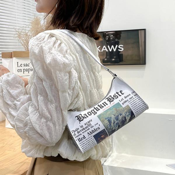 Fashion Newspaper Purse Clutch Bag