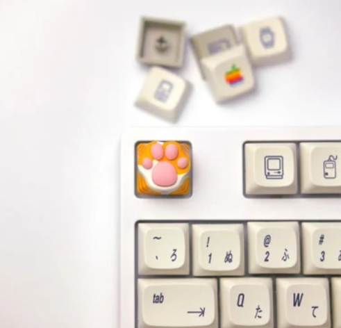 カスタム ゲーミング 猫の足跡とお尻のキーキャップ