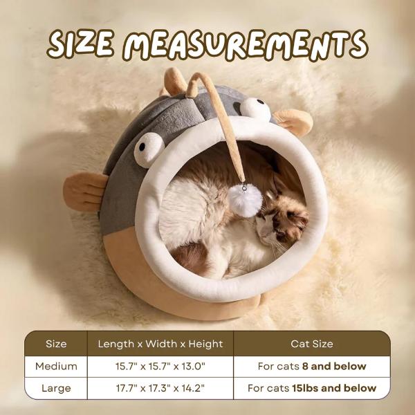 Shark, Angler & Puffer Fish Cat Bed