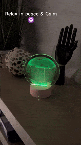 リモコン付き 3D 動く砂アート テーブルランプ