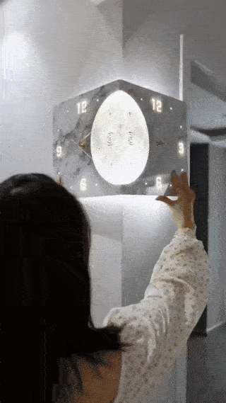 両面コーナー壁掛け時計