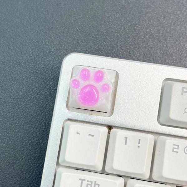 カスタム ゲーミング 猫の足跡とお尻のキーキャップ