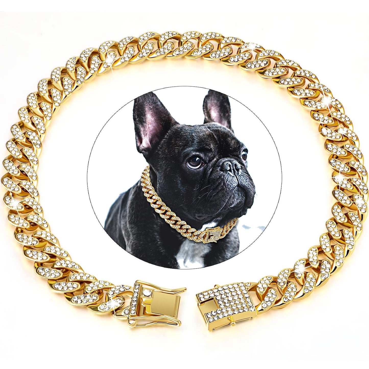 Kubanische Gliederkette aus Gold für Hunde