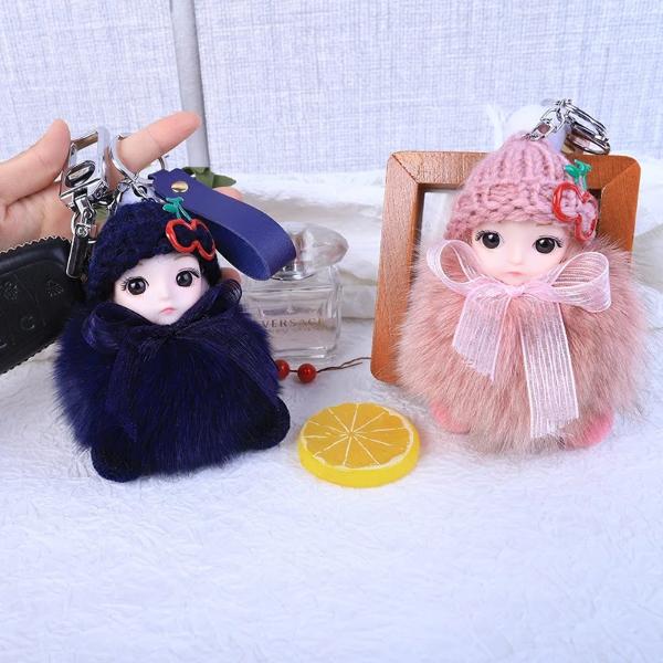 GRATIS GESCHENK Pompom Schlafendes Baby Plüsch Schlüsselanhänger