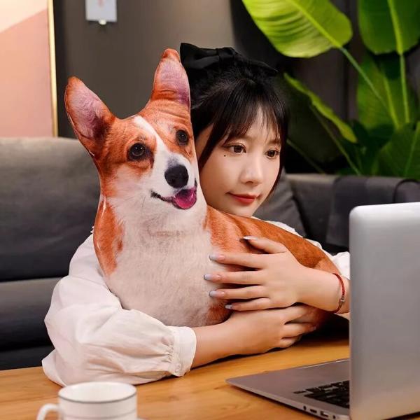 3D犬ぬいぐるみ枕