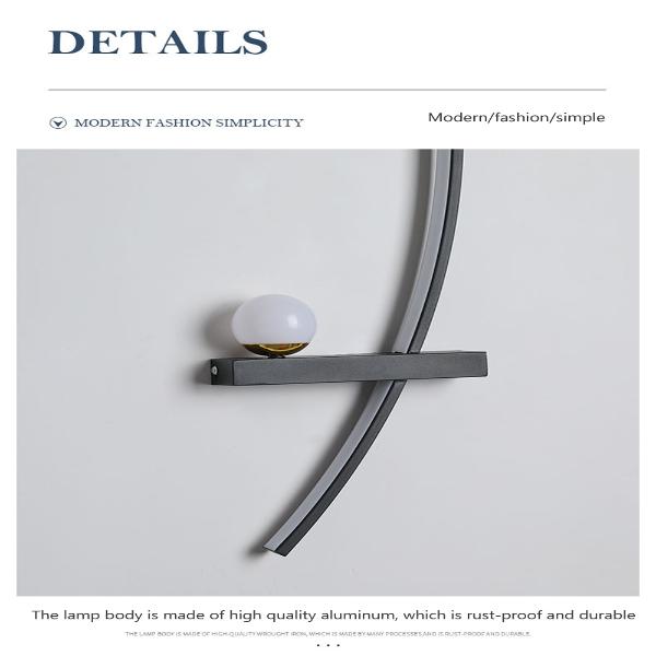 Modern LED Minimalist Bedside Arc Lamp