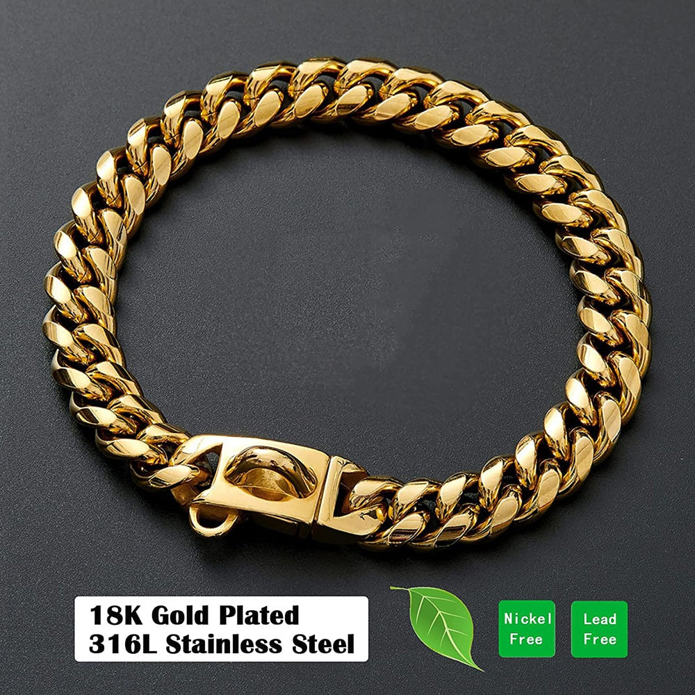 Kubanische Gliederkette aus Gold für Hunde