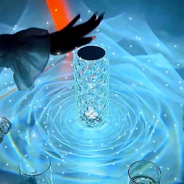 Touch Control Rose Crystal Lamp
