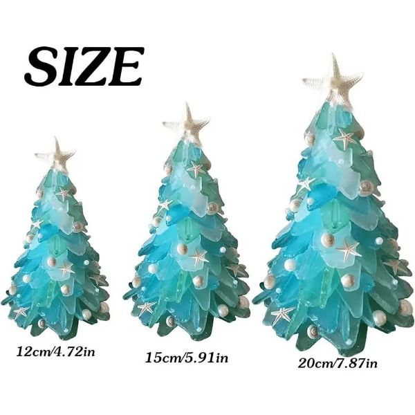 シーグラスの手作りクリスマスツリー