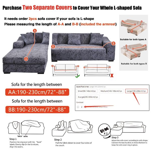 SOFA-LICIOUS Patterned Sofa Cover