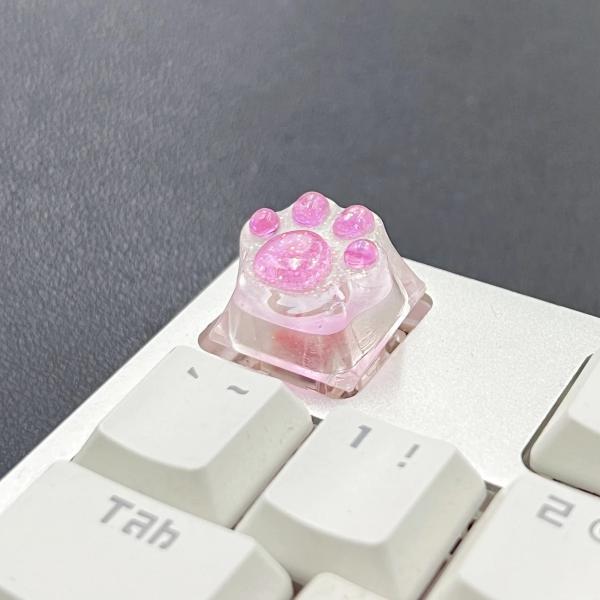 カスタム ゲーミング 猫の足跡とお尻のキーキャップ