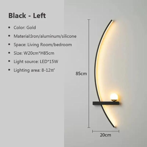 Modern LED Minimalist Bedside Arc Lamp