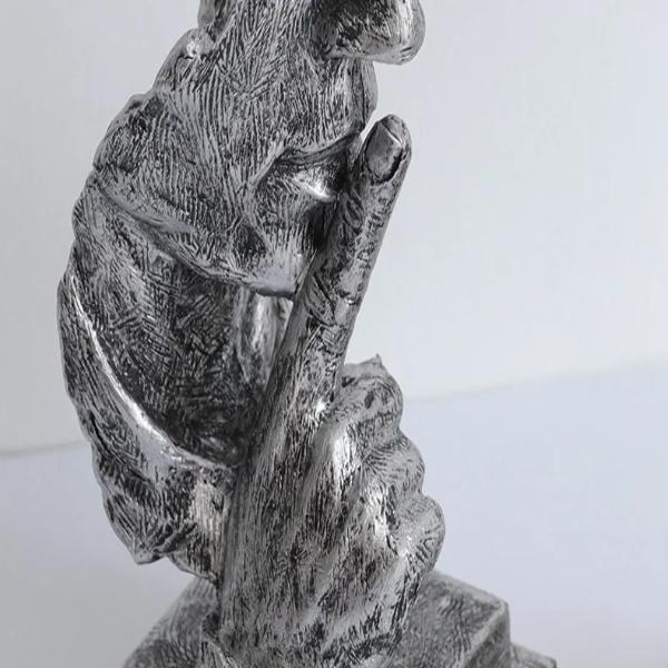 Nordische abstrakte Kunst-Denkerstatue & Schweigen ist Gold-Denkerstatue