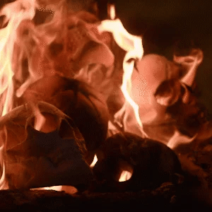 Halloween Ceramic Fire Pit Skull