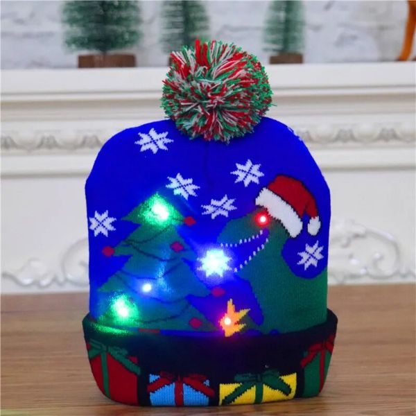 Weihnachts-LED-Bean-Strickmütze